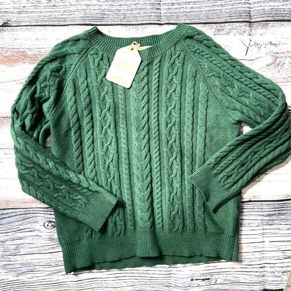 Telluride Clothing Co Other - Telluride Clothing Company Boys Cable Knit Sweater, Green, Large / 14, NWT, Crew